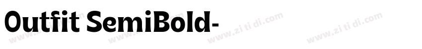 0utfit SemiBold字体转换